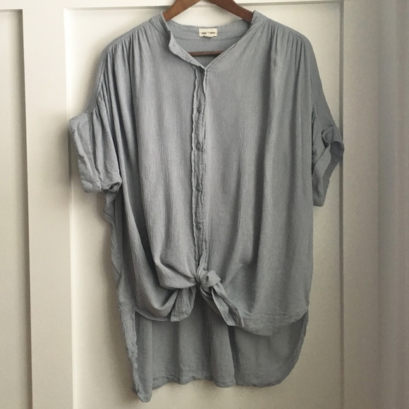 silence + noise Tops - Silence + Noise Crinkle Gauze Dolman Top, L